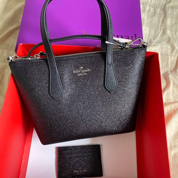 Small joely Sparkly Satchel with card holder - Picture 2 of 2